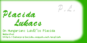 placida lukacs business card